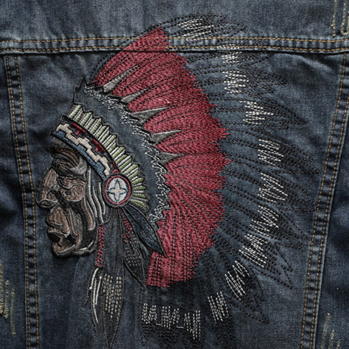 Denim Jacket with Design