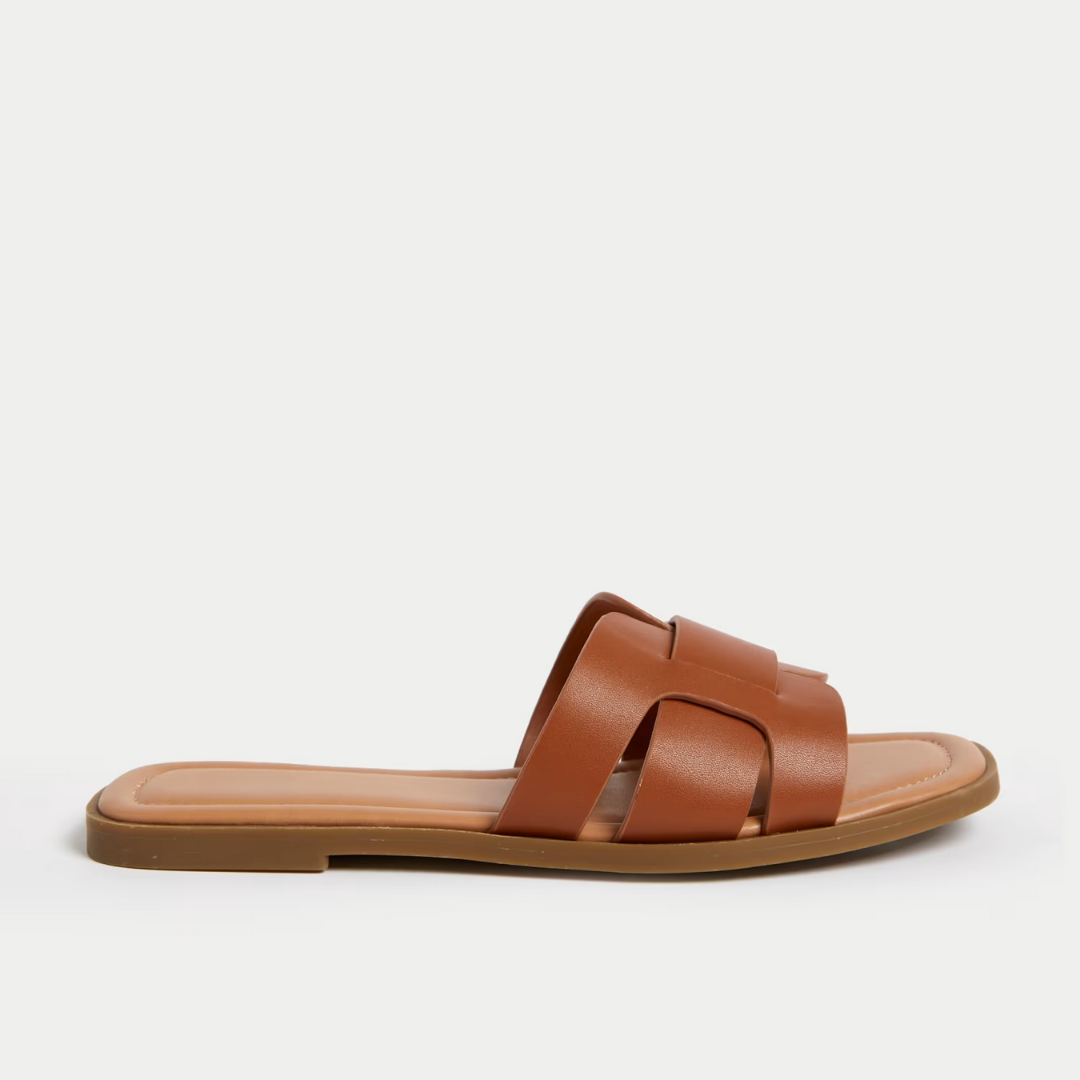 Addison Caged Flat Slider Sandal