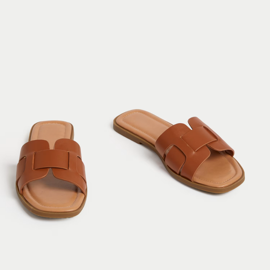 Addison Caged Flat Slider Sandal